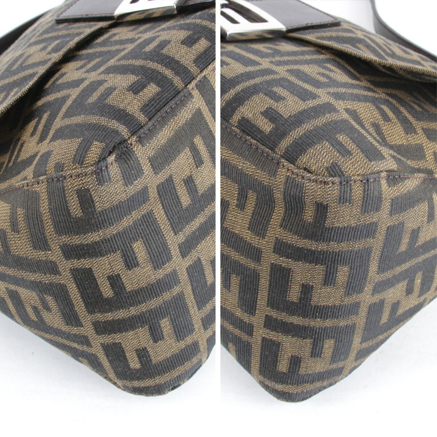 Fendi Mamma Baguette Brown Canvas Shopper Bag