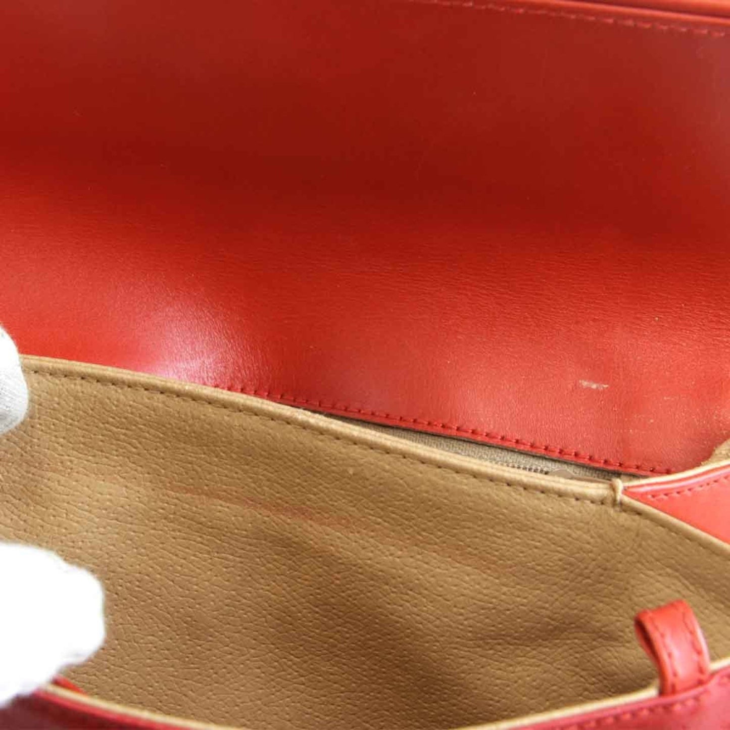 Gucci Red Leather Clutch Bag