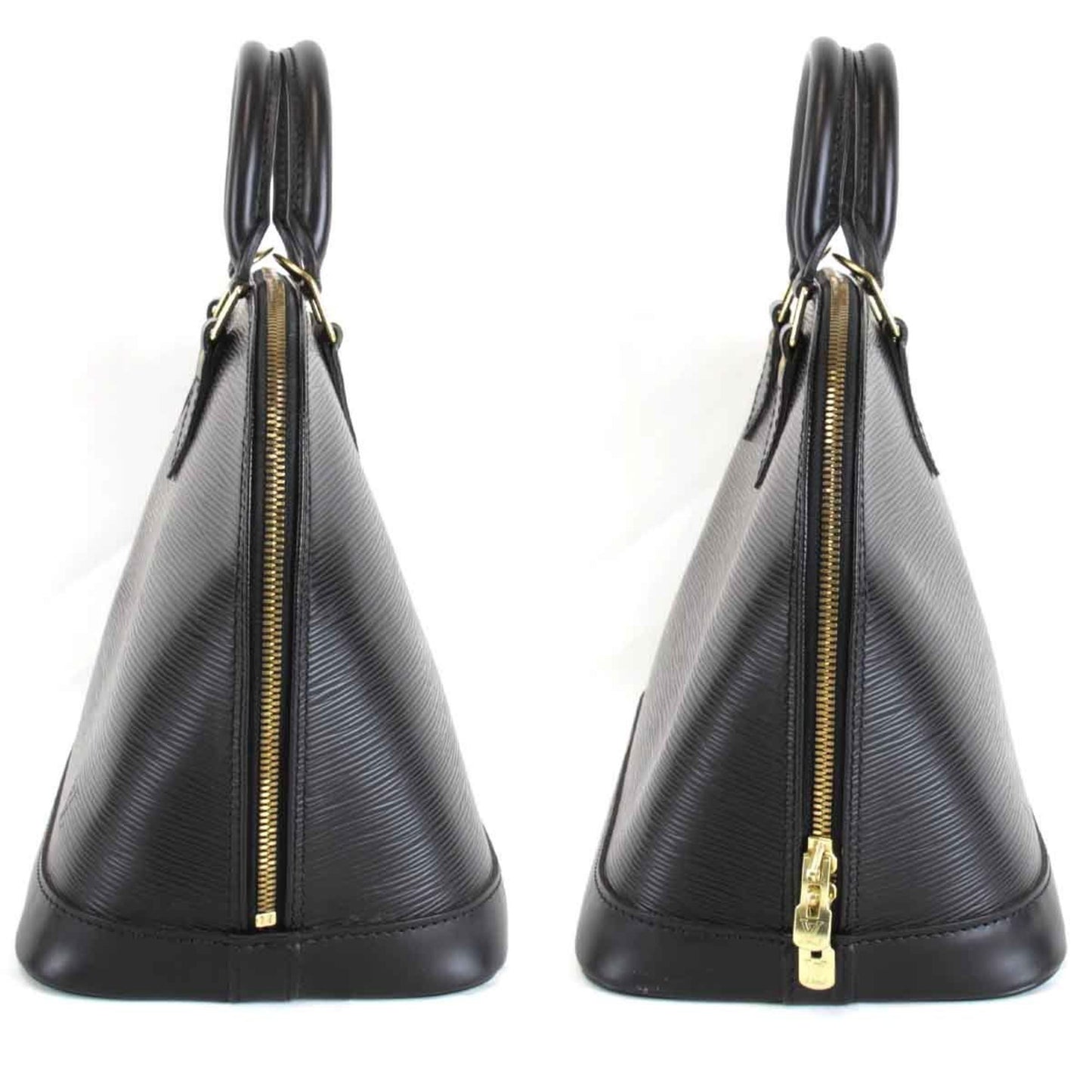 Louis Vuitton Alma Black Leather Hand Bag