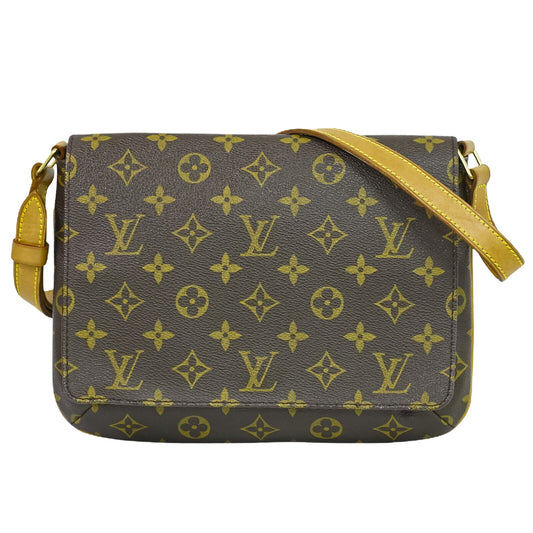 Louis Vuitton Musette Tango Brown Canvas Shoulder Bag