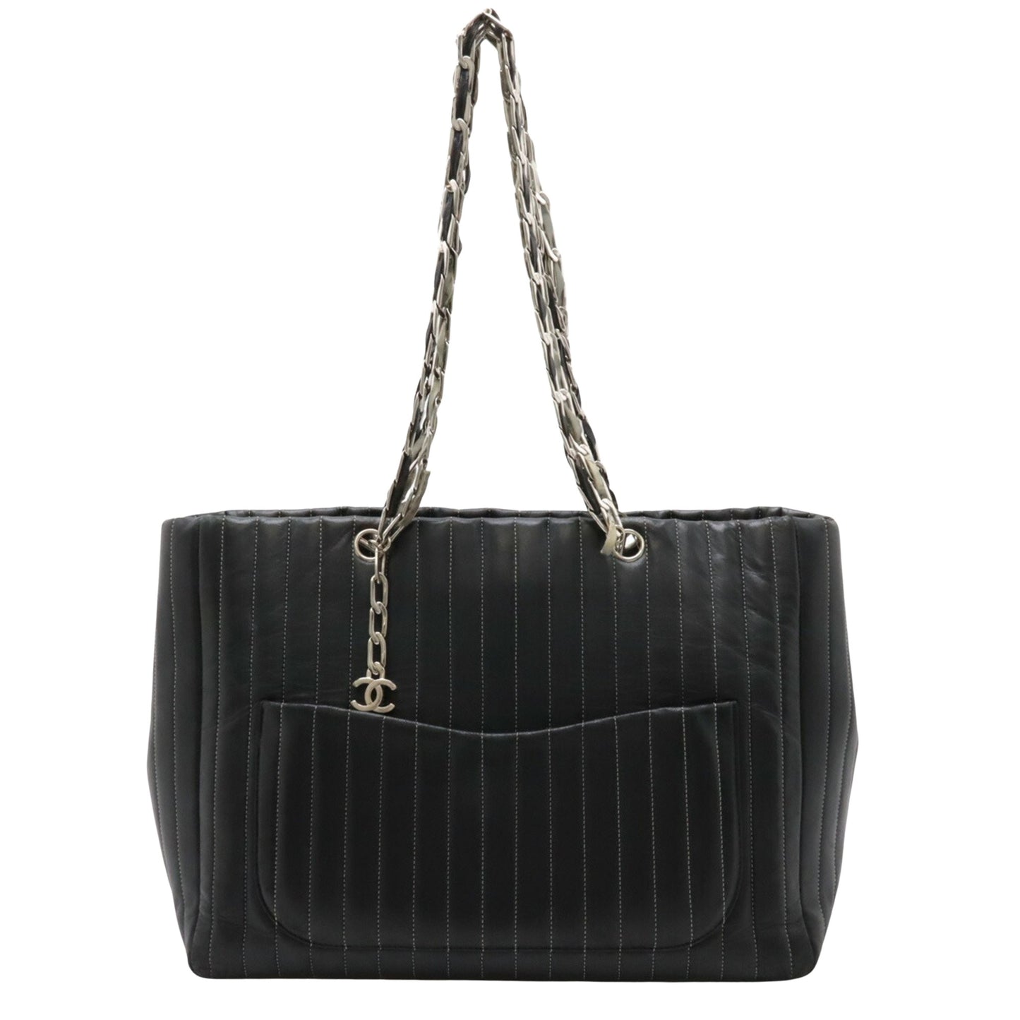 Chanel Mademoiselle Black Leather Shoulder Bag