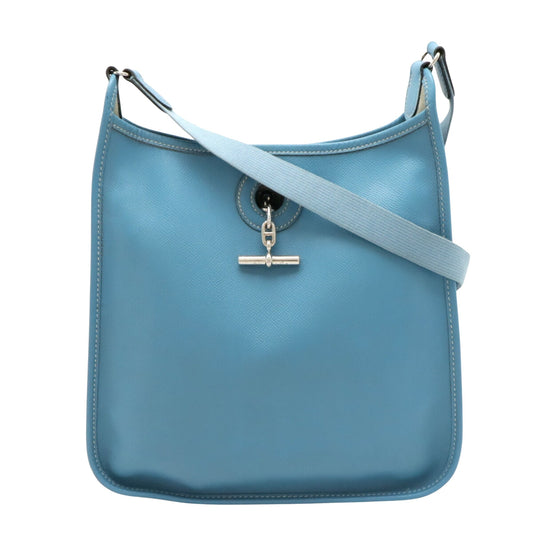 Hermès Vespa Blue Leather Shoulder Bag