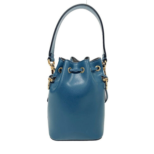 Fendi Mon Trésor Blue Leather Shoulder Bag