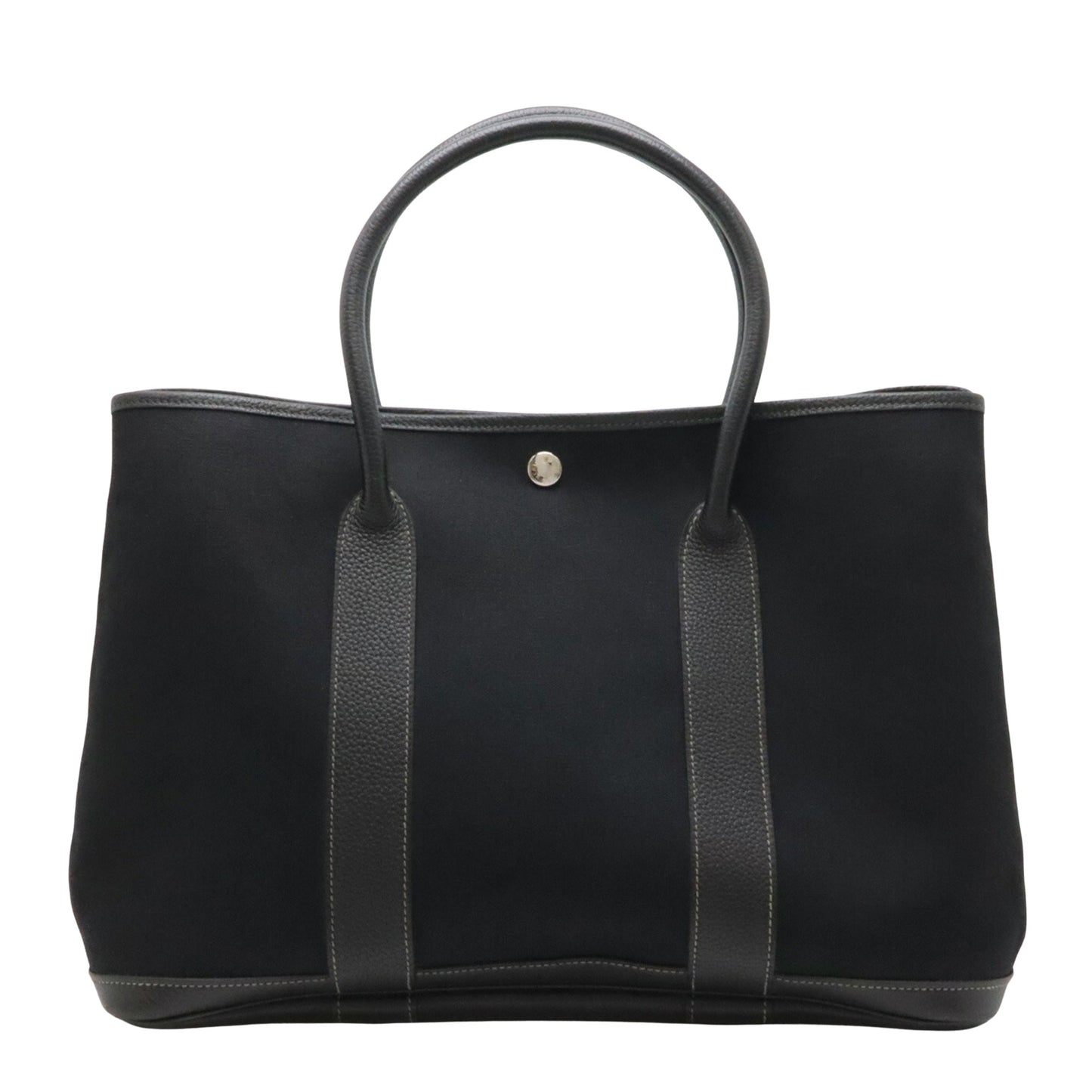 Hermès Garden Party Black Canvas Hand Bag