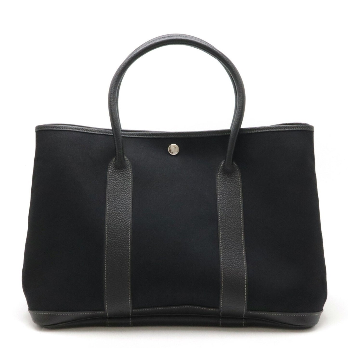 Hermès Garden Party Black Canvas Hand Bag