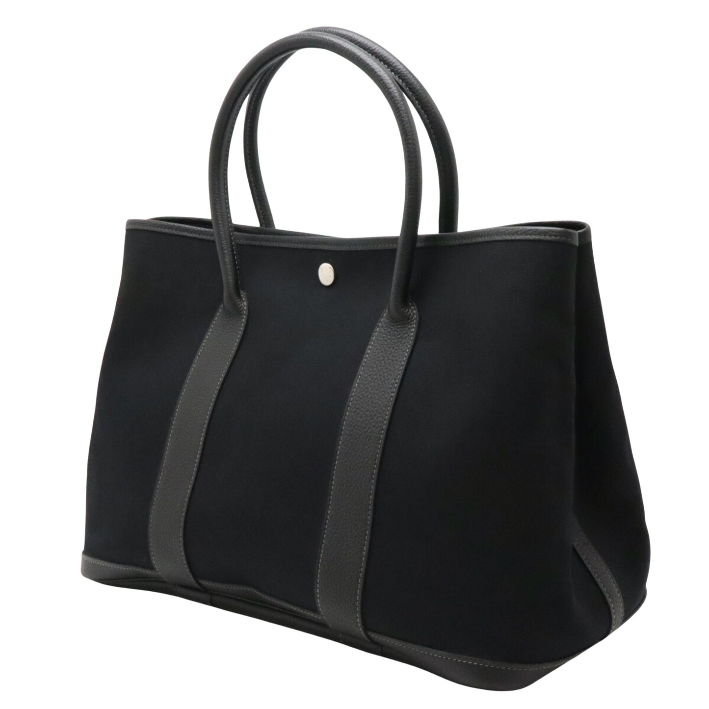 Hermès Garden Party Black Canvas Hand Bag