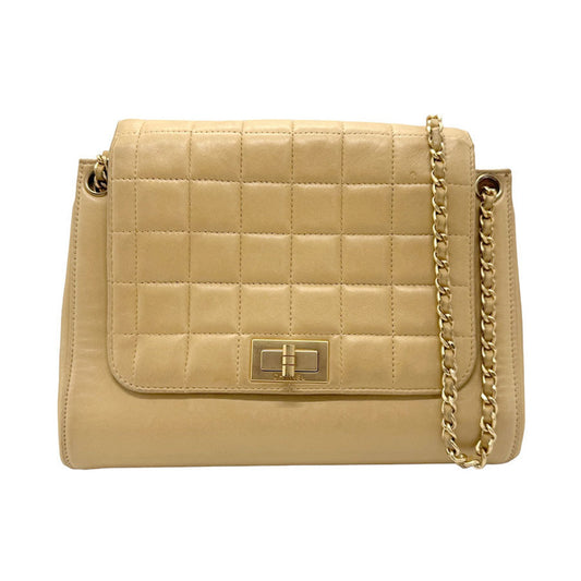 Chanel 2,55 Beige Leather Shoulder Bag