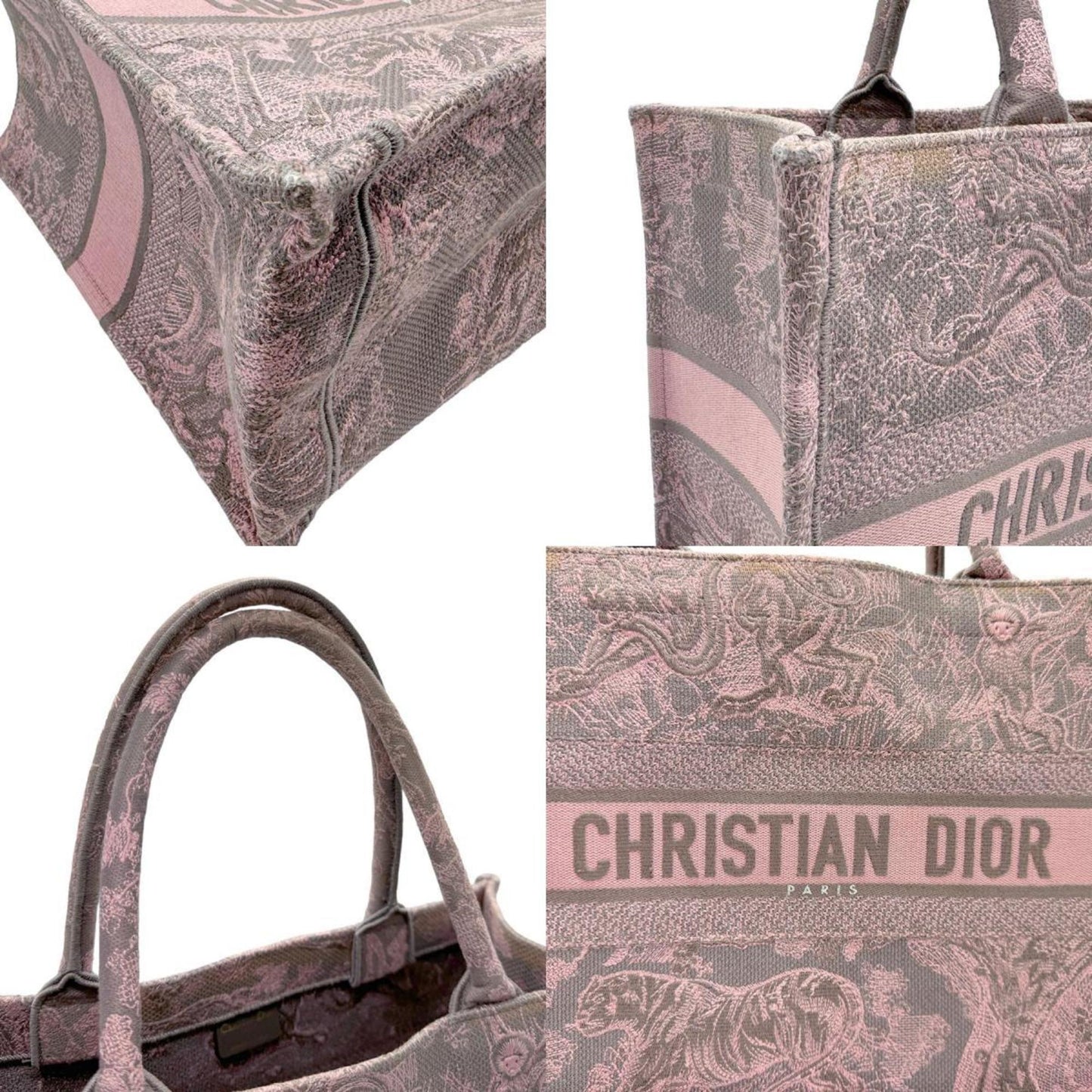 Dior Book Tote Pink Canvas Tote Bag