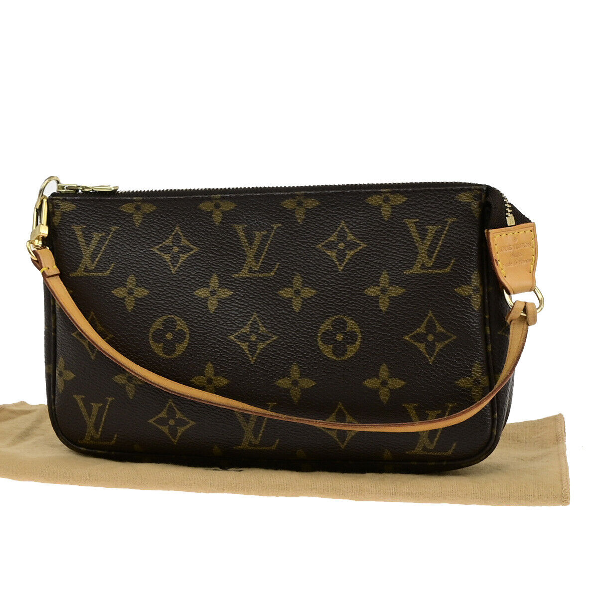 Louis Vuitton Pochette accessoires Brown Canvas Clutch Bag