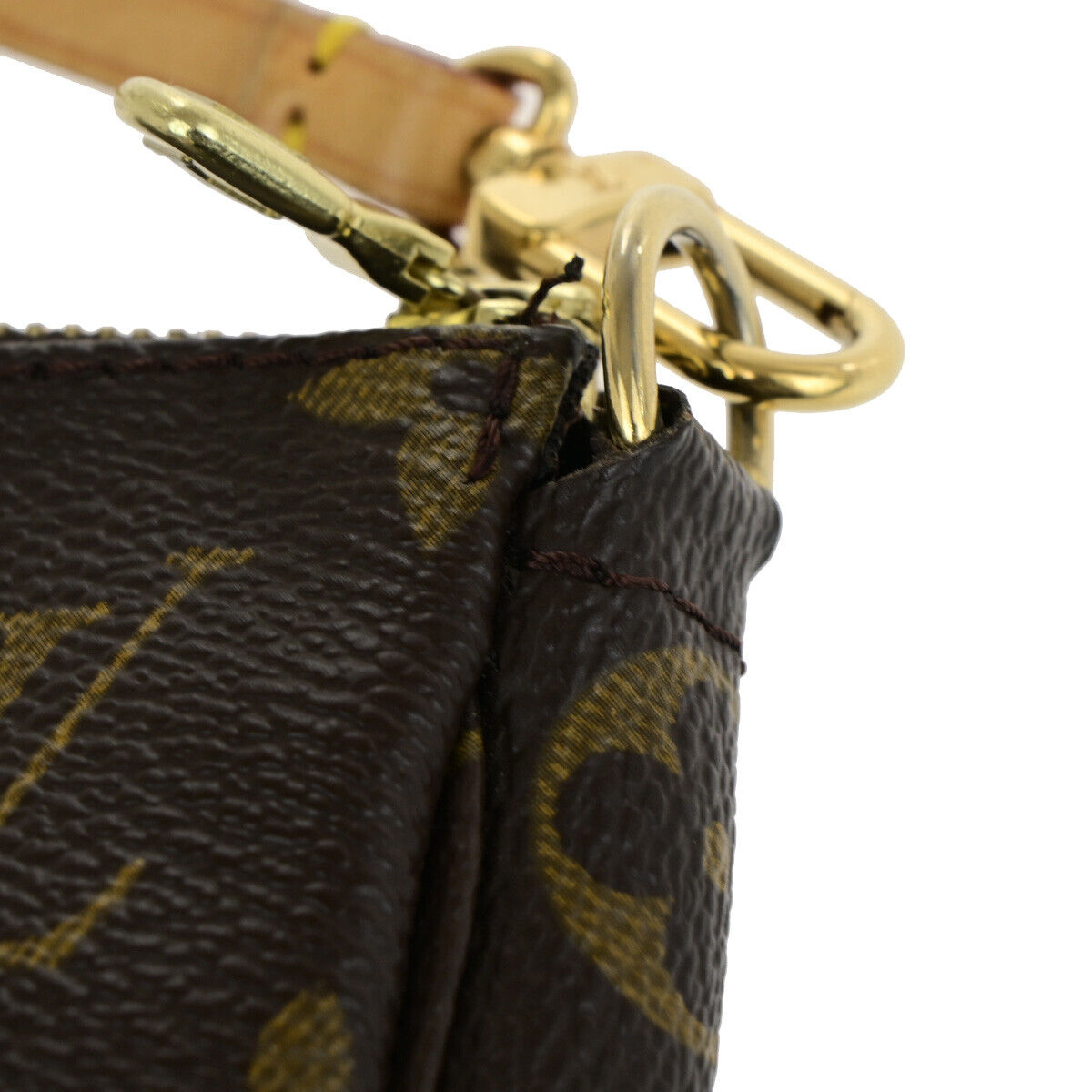 Louis Vuitton Pochette accessoires Brown Canvas Clutch Bag