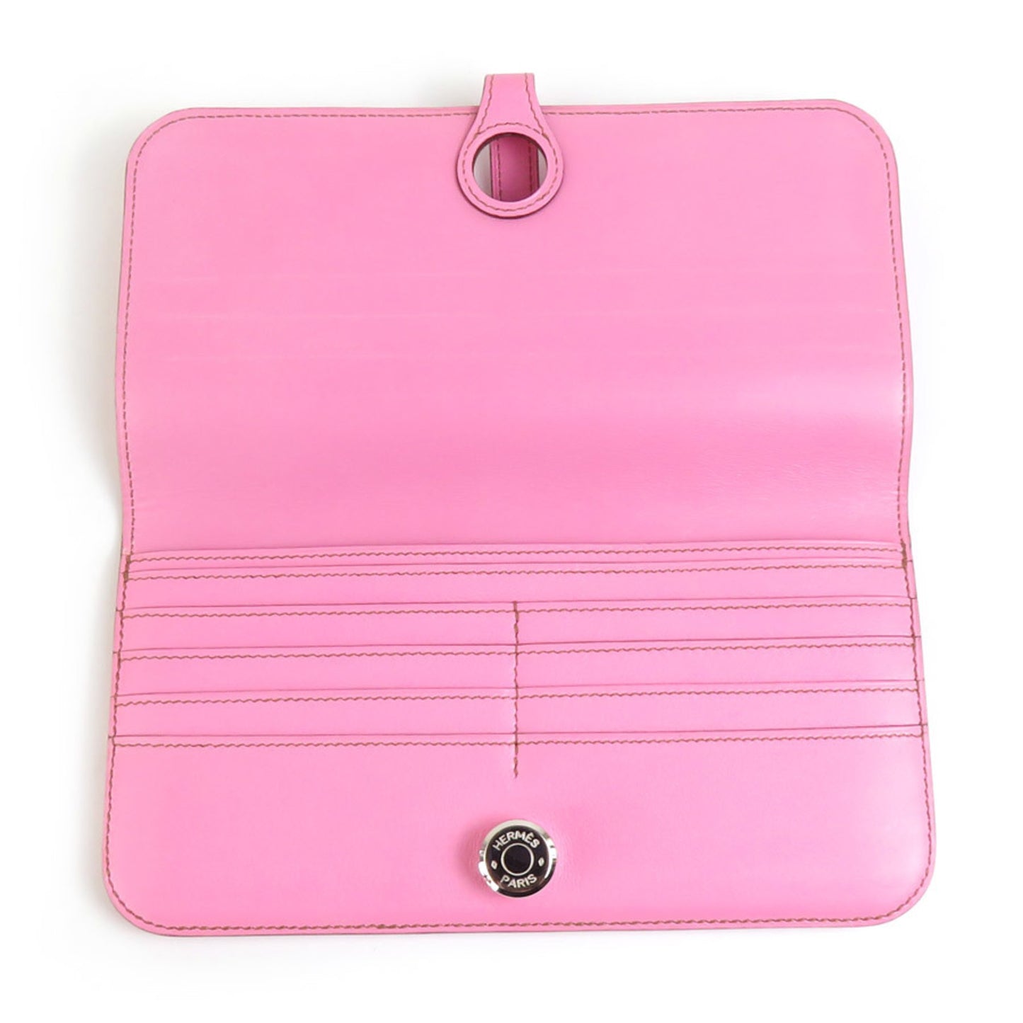 Hermès Dogon Pink Leather Wallet Accessories