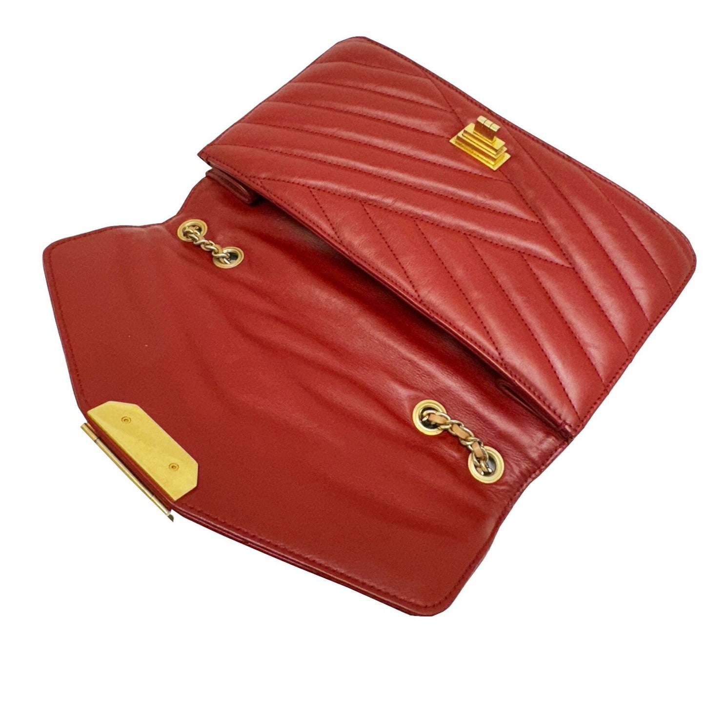 Chanel Gabrielle Red Leather Shoulder Bag