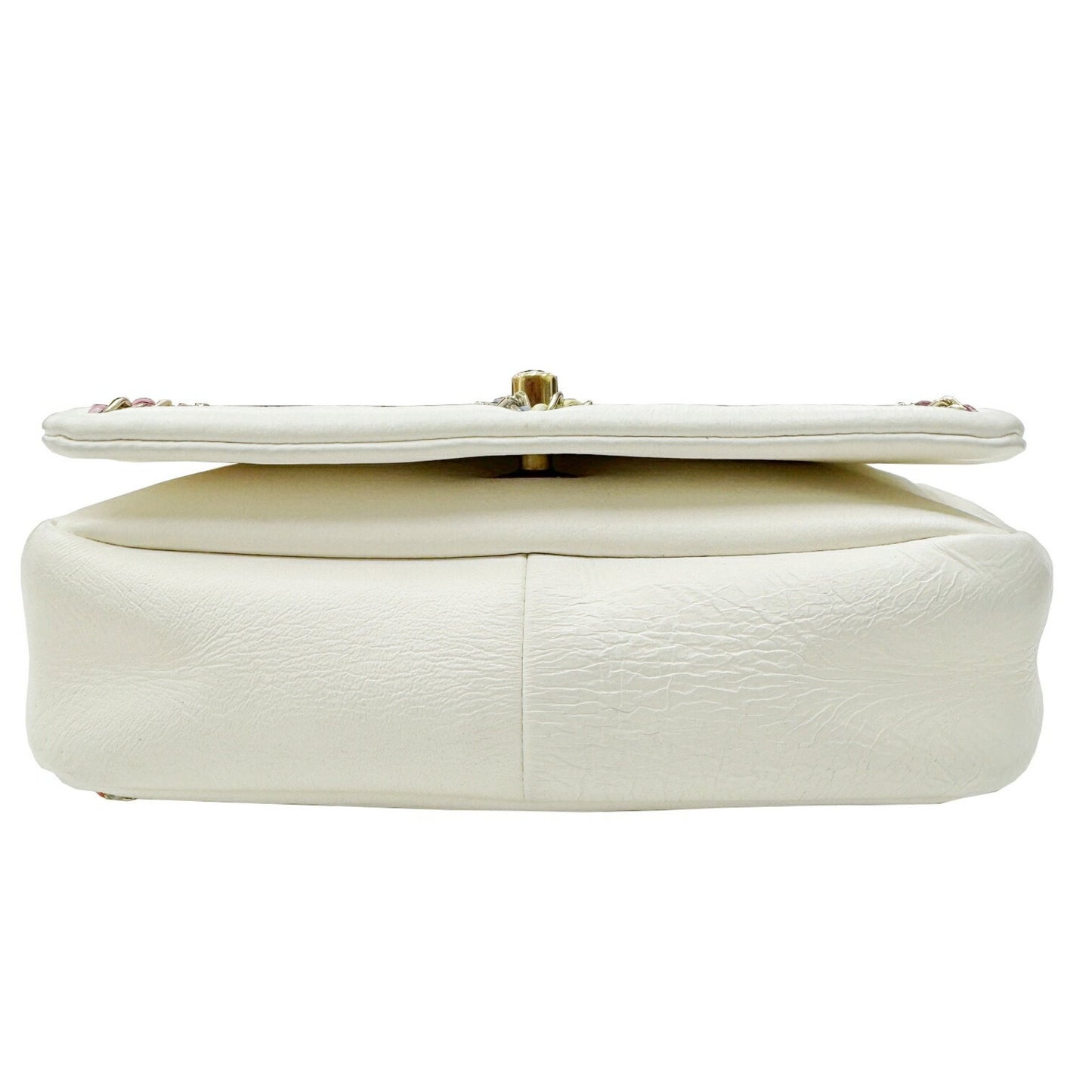 Chanel Mini matelassé White Leather Shoulder Bag