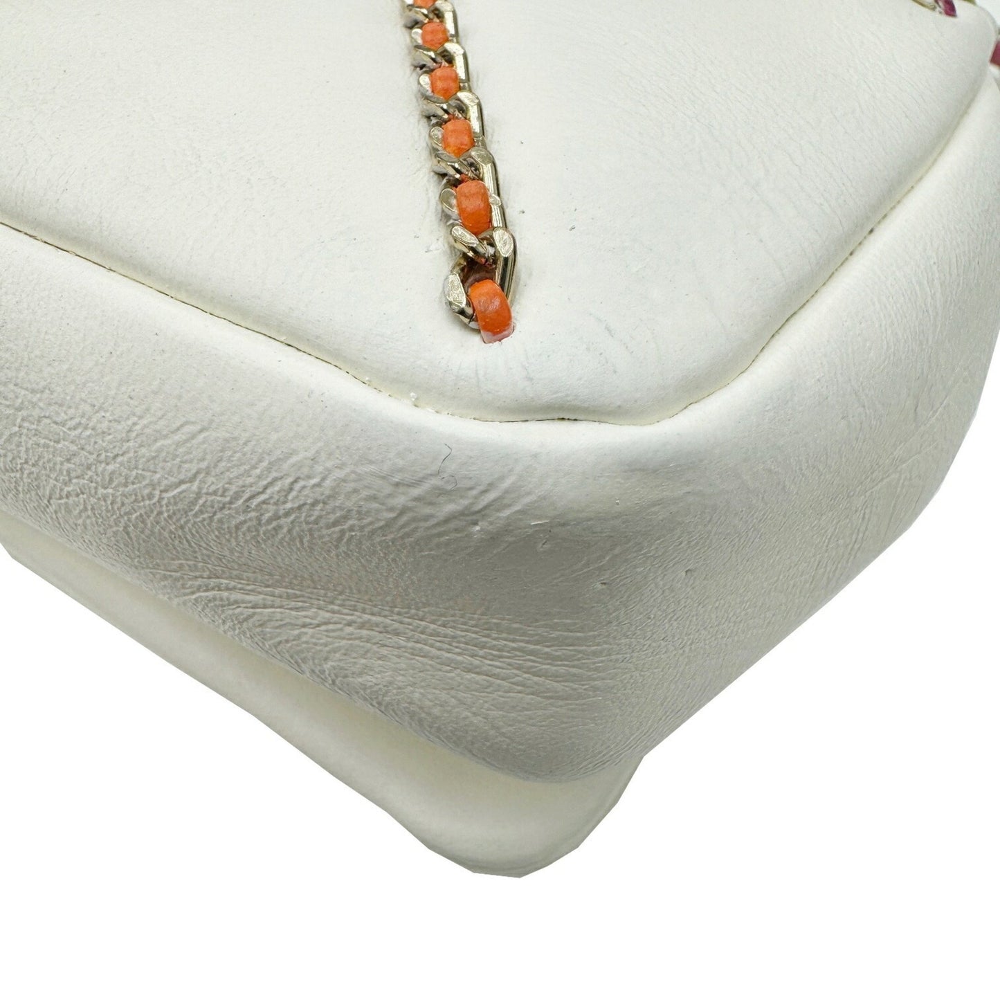 Chanel Mini matelassé White Leather Shoulder Bag