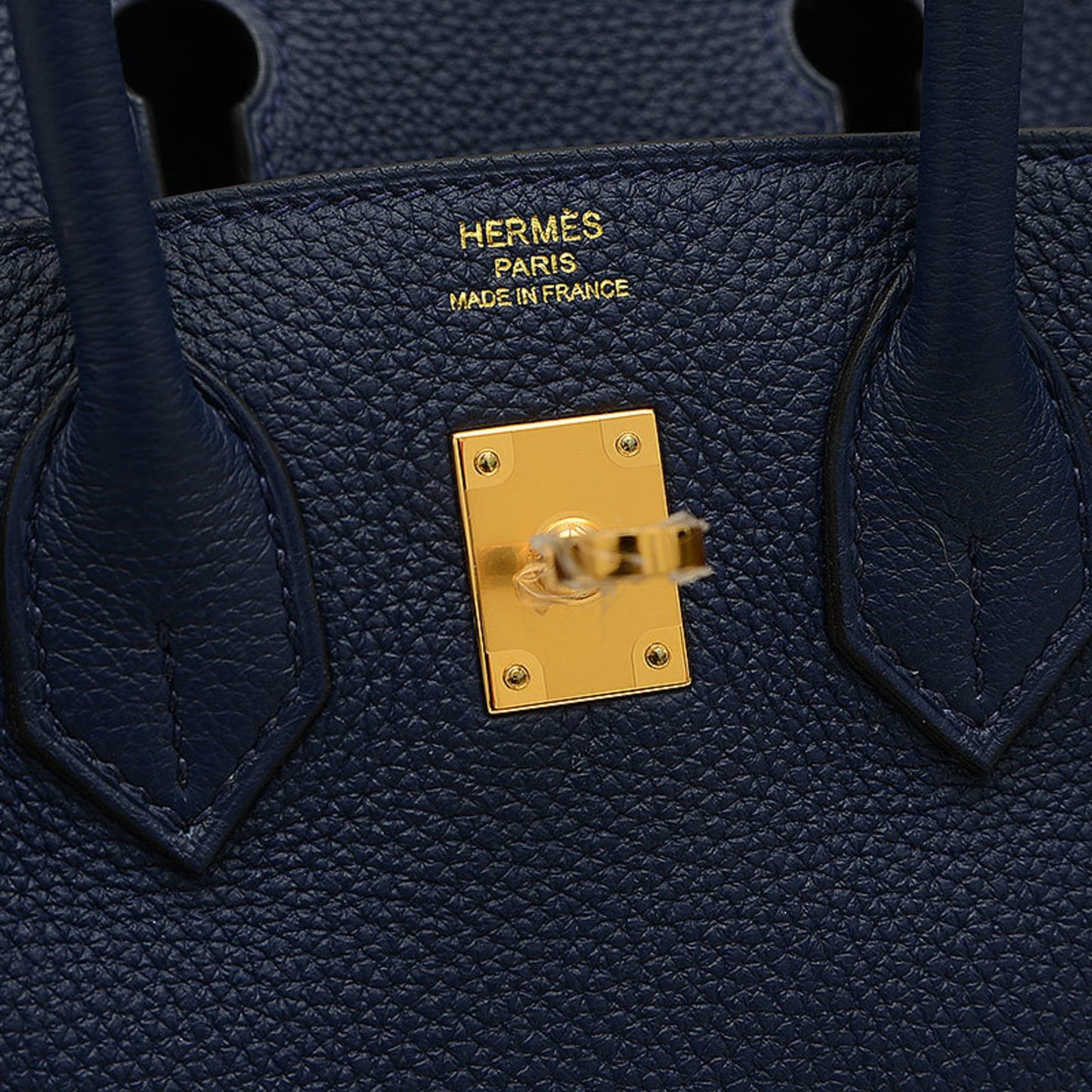 Hermès Birkin 25 Blue Leather Hand Bag