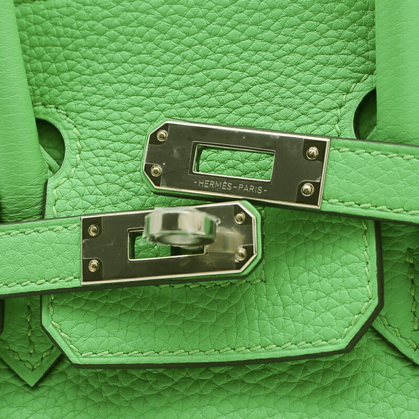 Hermès Birkin 25 Green Leather Hand Bag