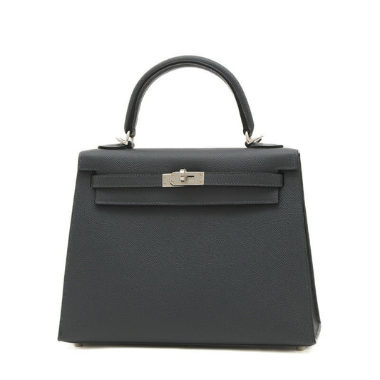 Hermès Kelly Black Leather Hand Bag