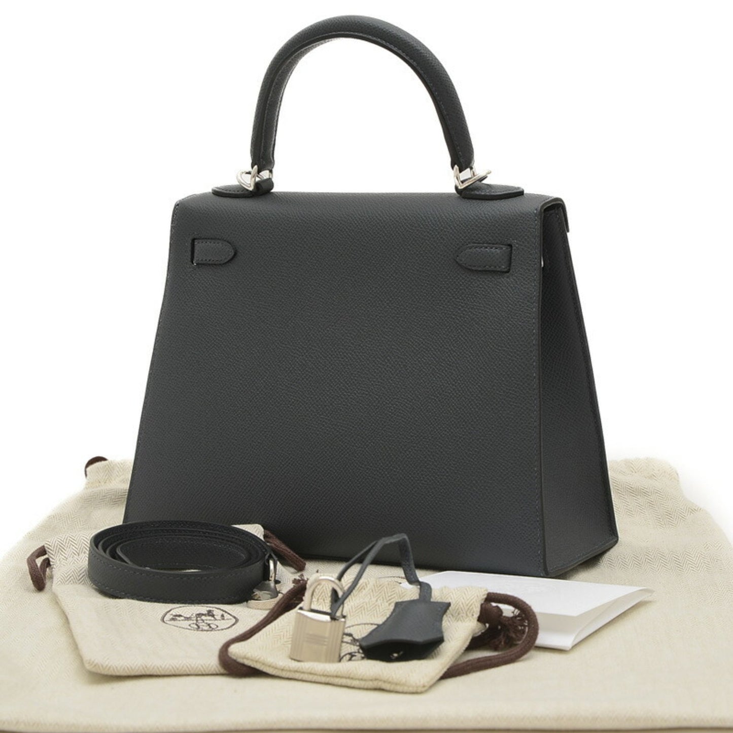 Hermès Kelly Black Leather Hand Bag