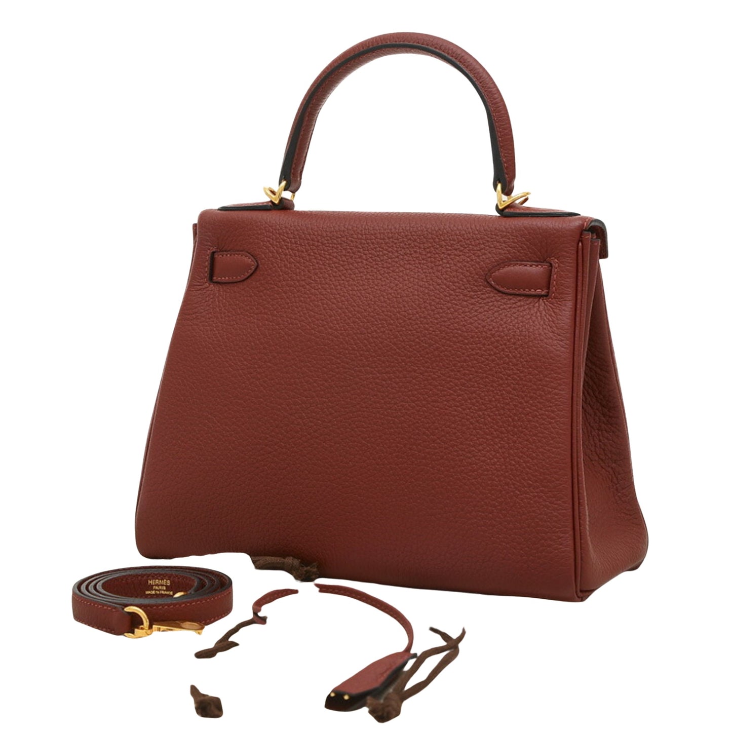 Hermès Kelly Burgundy Leather Hand Bag