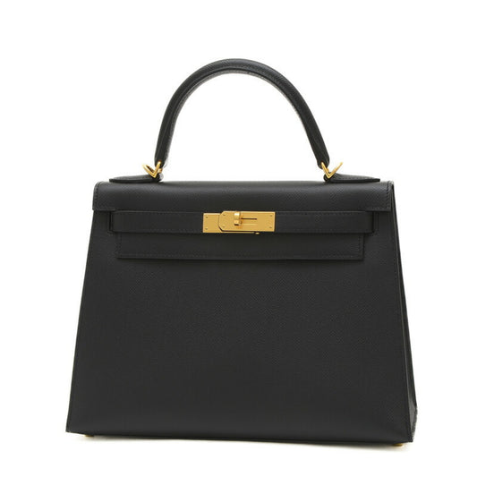 Hermès Kelly 28 Black Leather Hand Bag