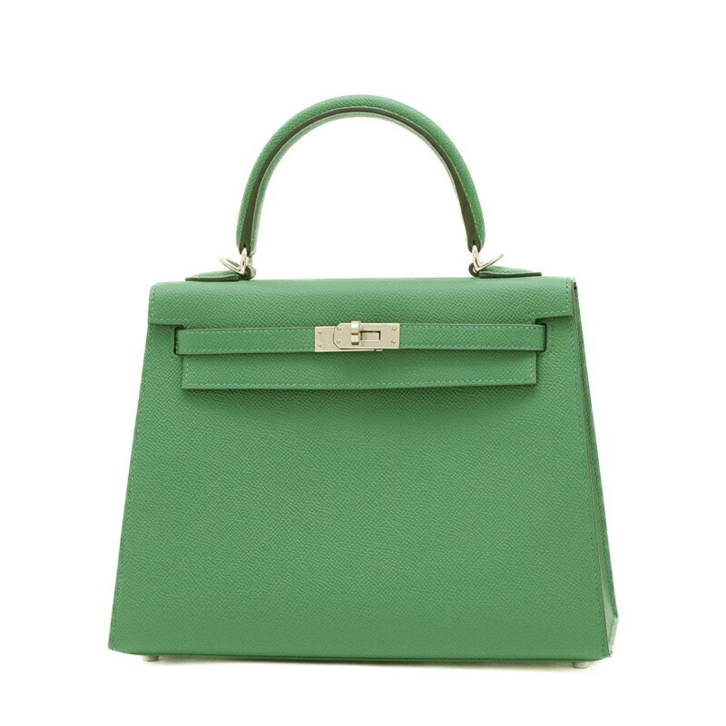 Hermès Kelly 25 Green Leather Hand Bag