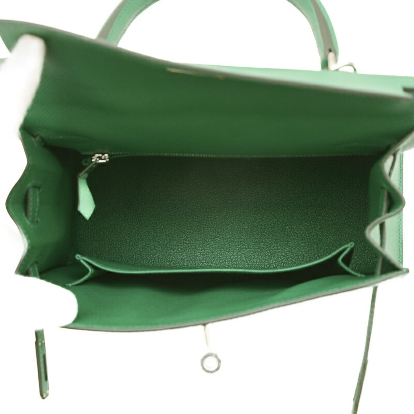 Hermès Kelly 25 Green Leather Hand Bag