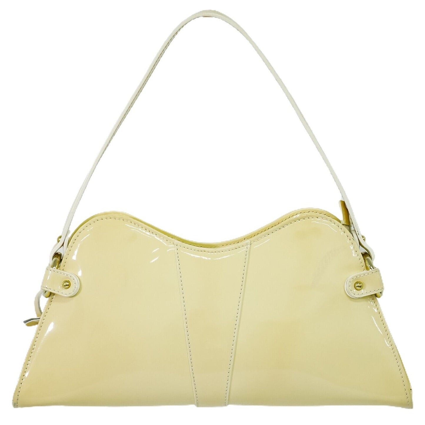 Fendi Selleria Beige Patent Leather Hand Bag