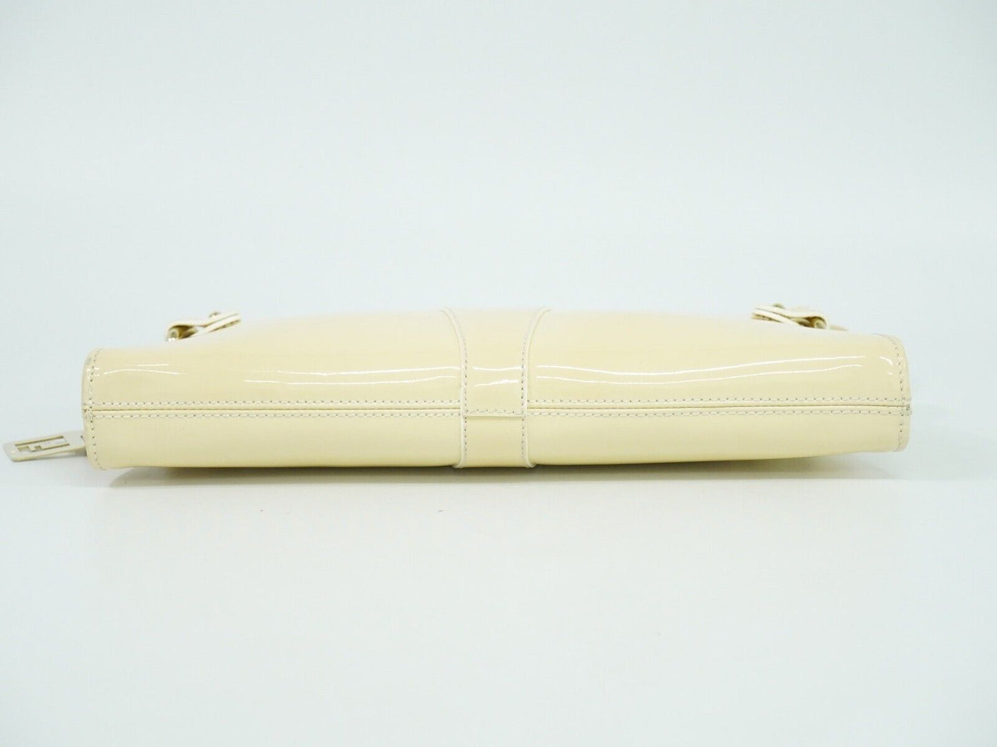 Fendi Selleria Beige Patent Leather Hand Bag