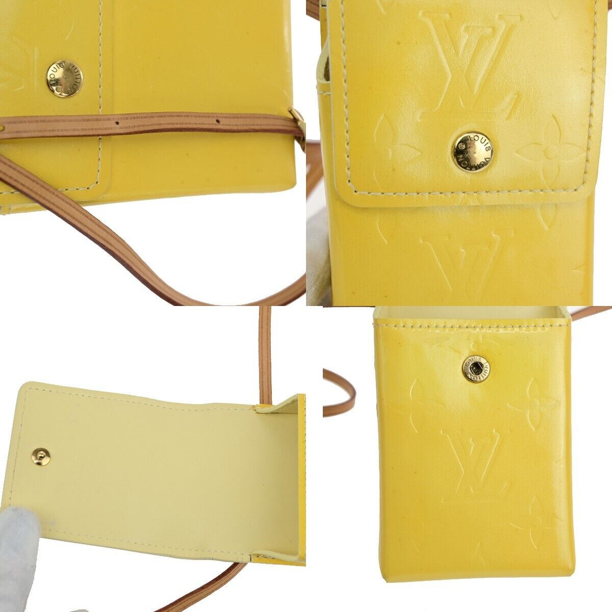 Louis Vuitton Walker Yellow Patent Leather Shoulder Bag