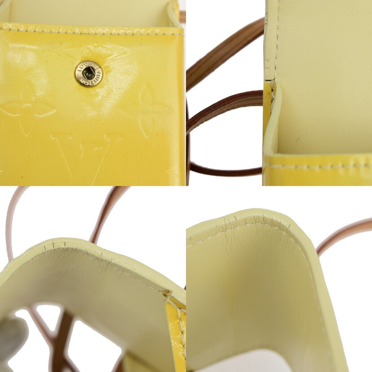 Louis Vuitton Walker Yellow Patent Leather Shoulder Bag