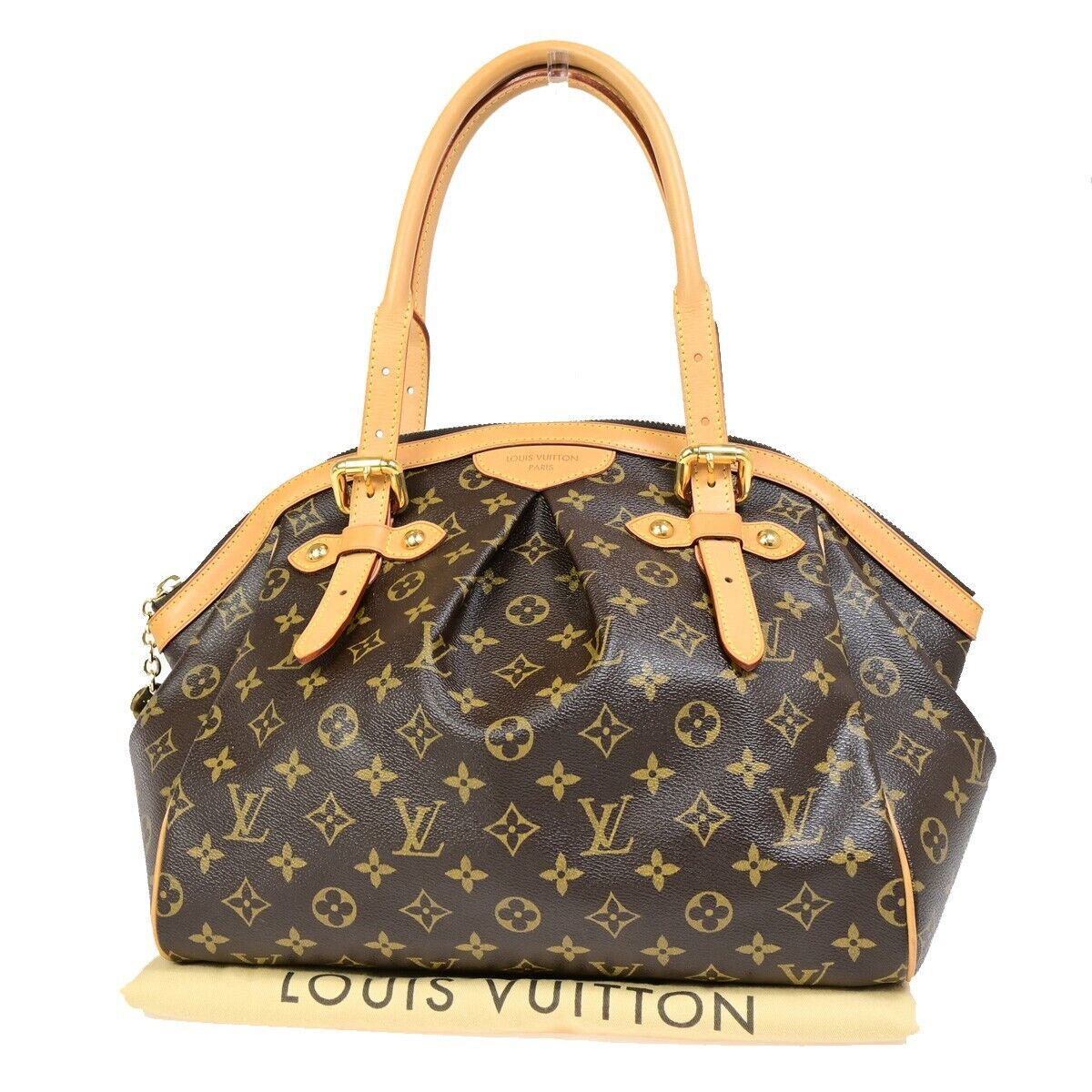 Louis Vuitton Tivoli Brown Gold Plated Hand Bag