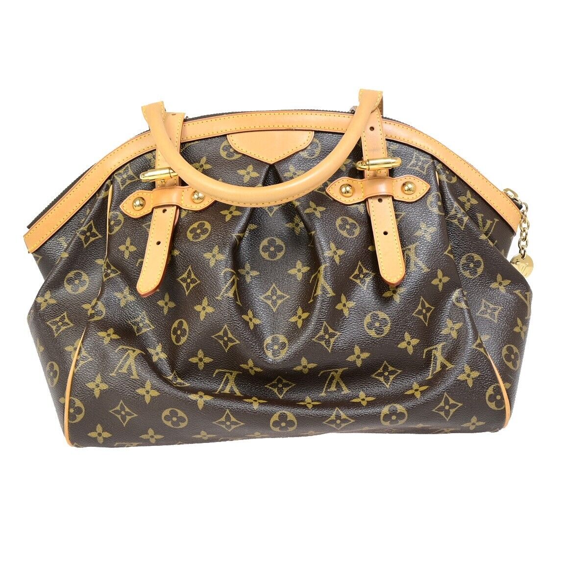 Louis Vuitton Tivoli Brown Gold Plated Hand Bag