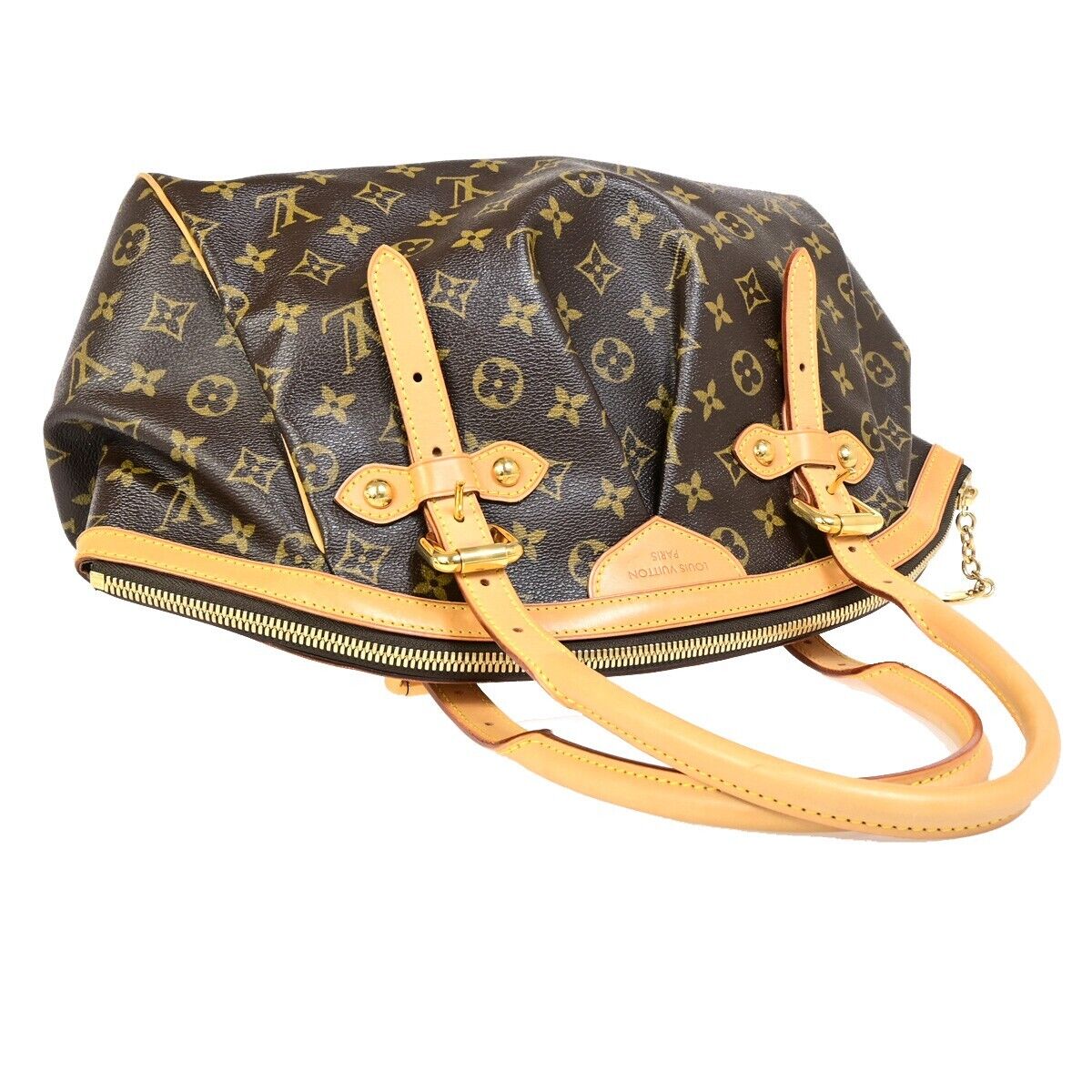 Louis Vuitton Tivoli Brown Gold Plated Hand Bag