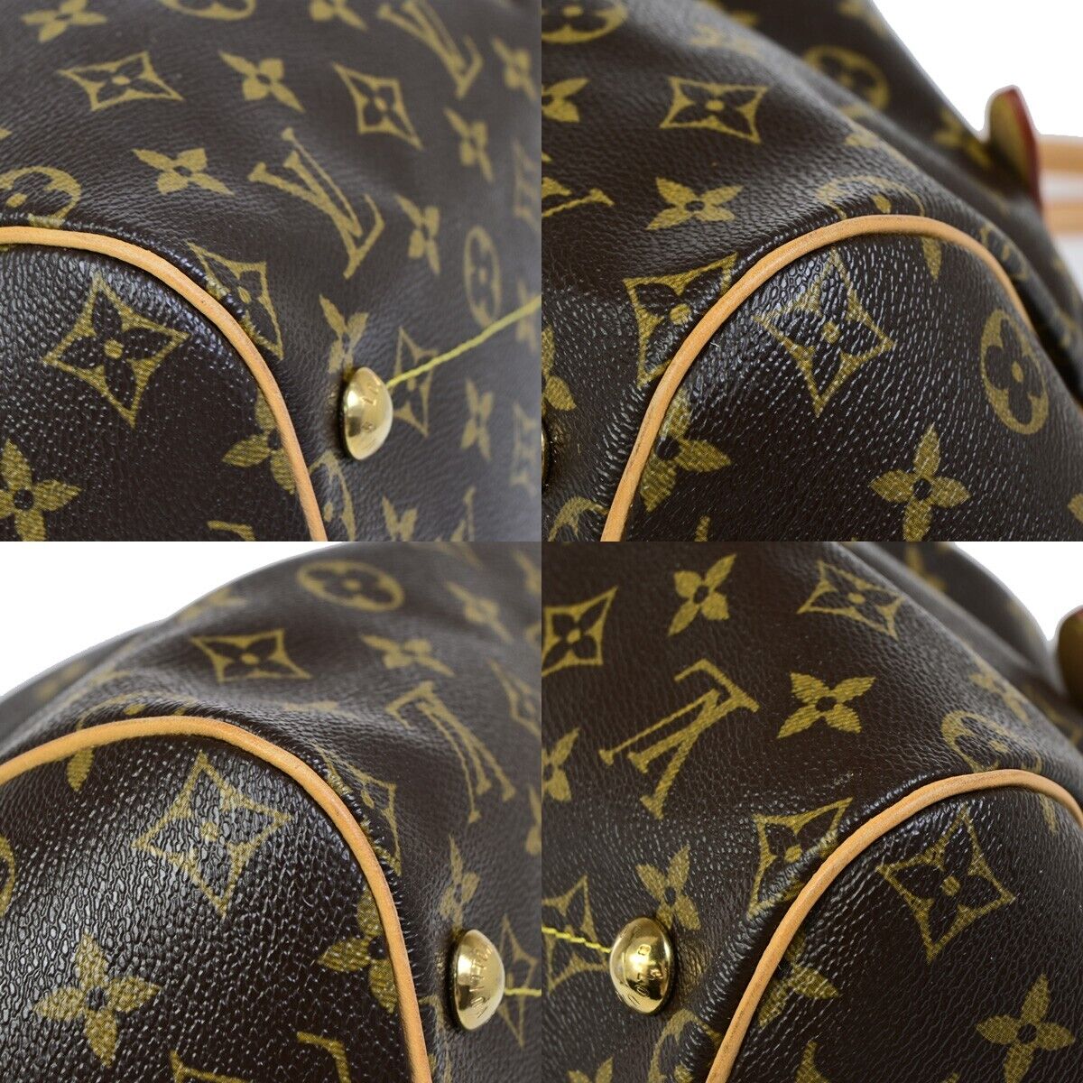 Louis Vuitton Tivoli Brown Gold Plated Hand Bag