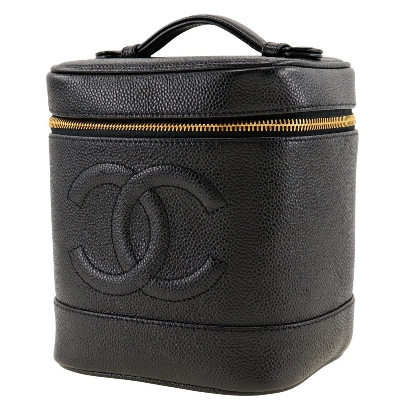 Chanel Vanity Black Leather Clutch Bag