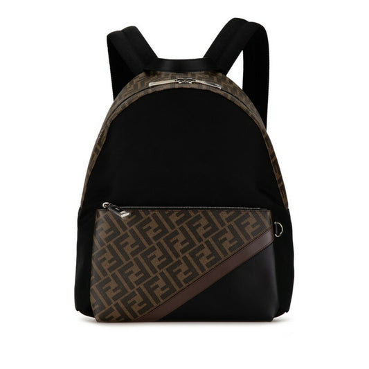 Fendi Zucca Black Canvas Backpack Bag