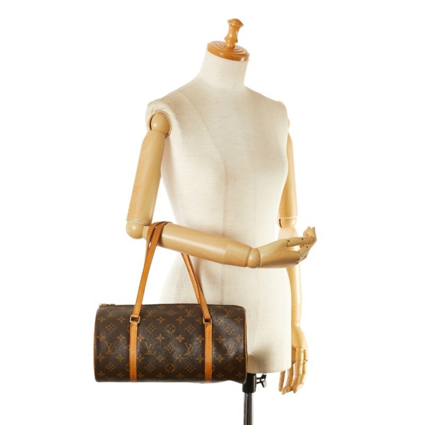 Louis Vuitton Papillon 30 Brown Leather Shoulder Bag