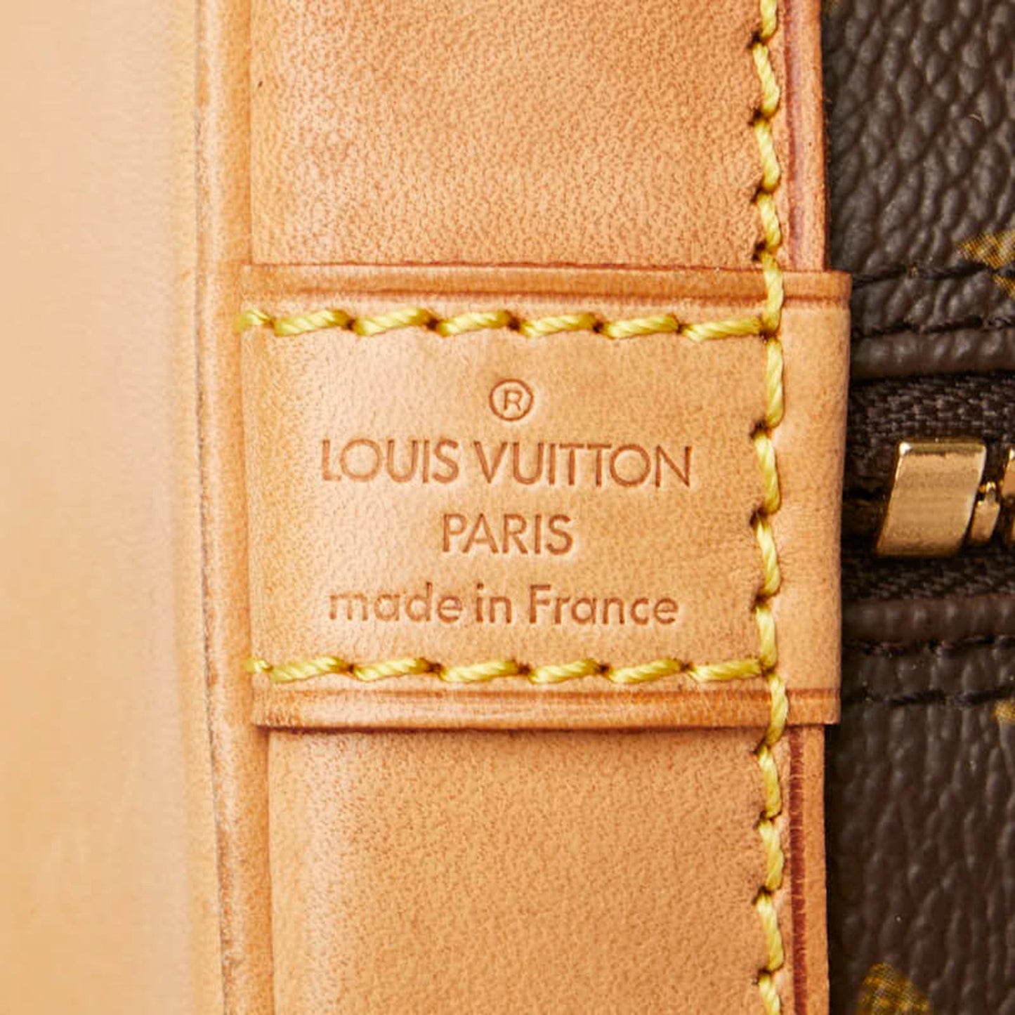 Louis Vuitton Alma Brown Canvas Hand Bag