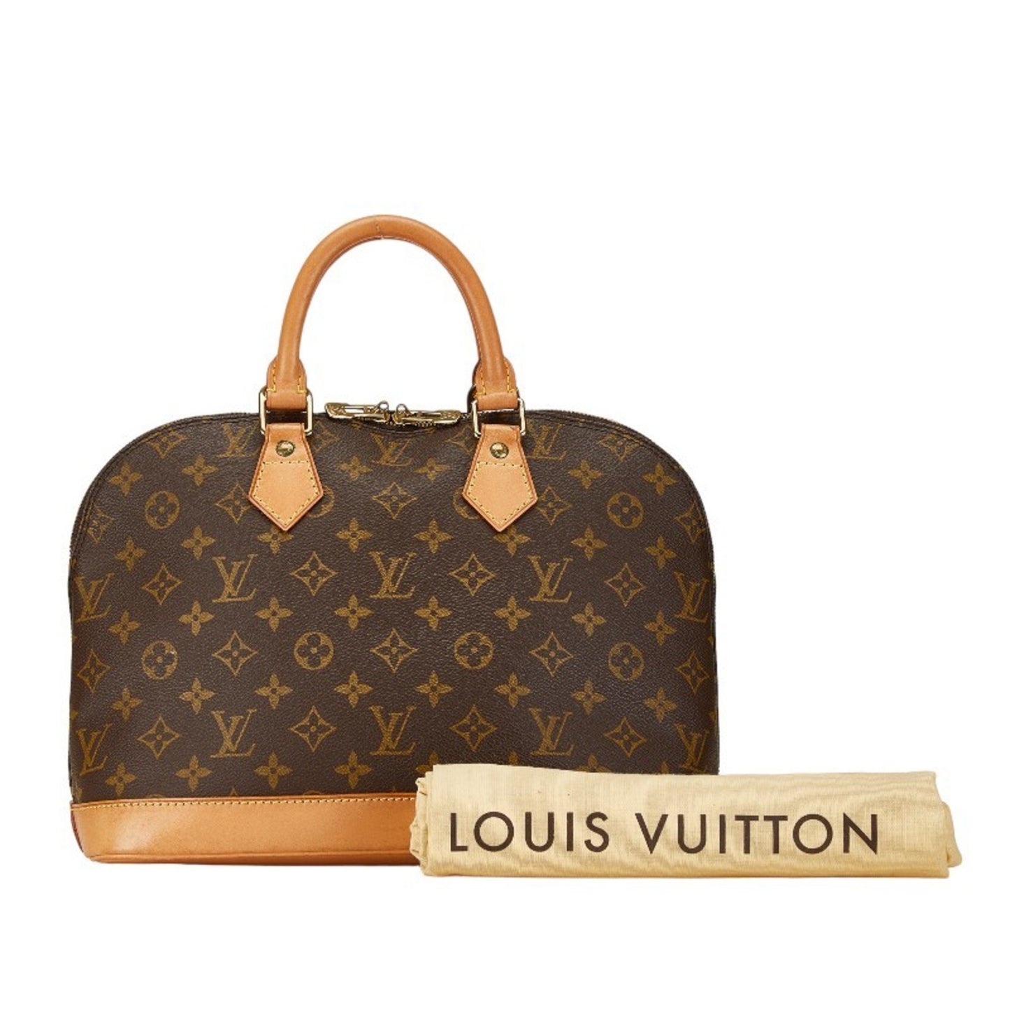 Louis Vuitton Alma Brown Canvas Hand Bag