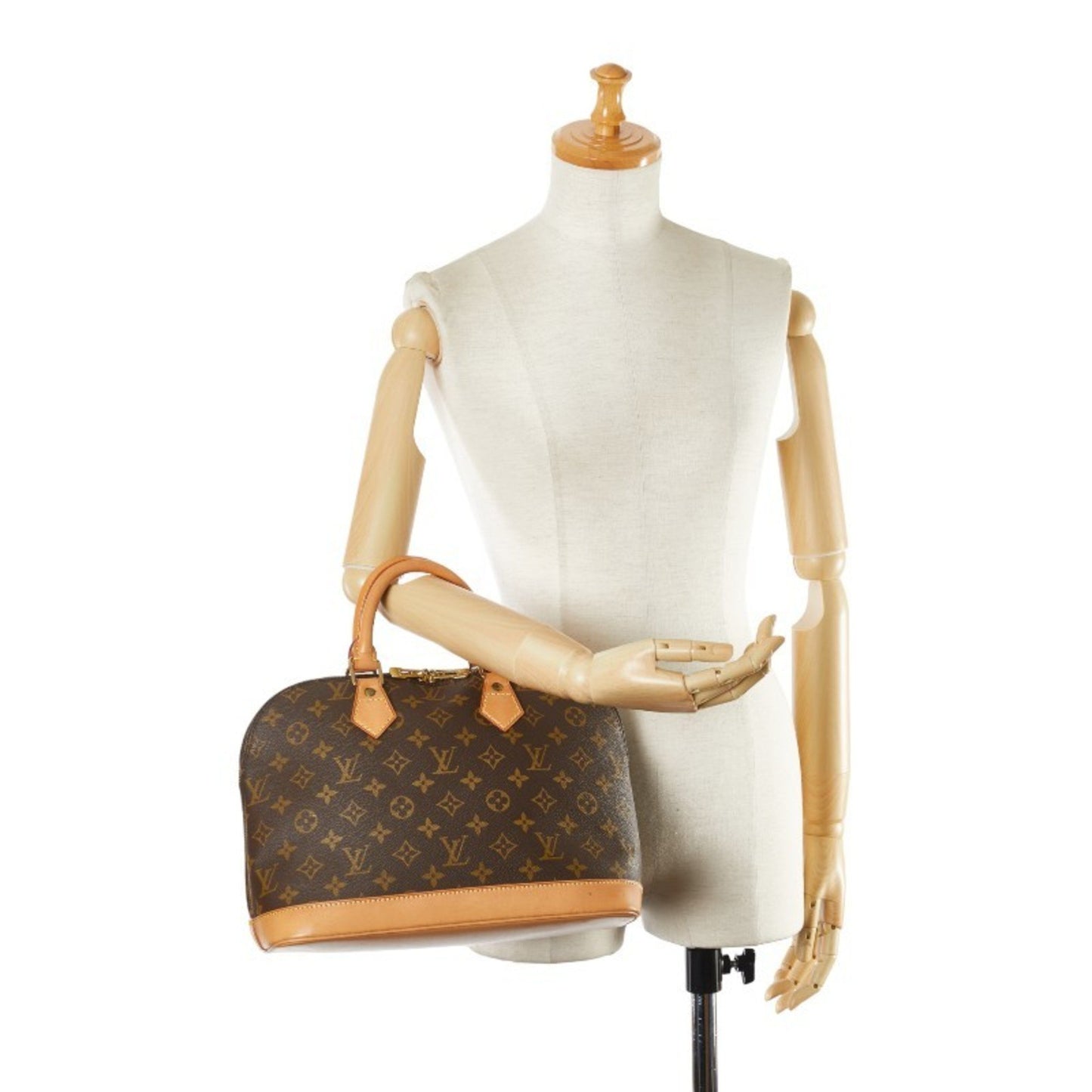 Louis Vuitton Alma Brown Canvas Hand Bag