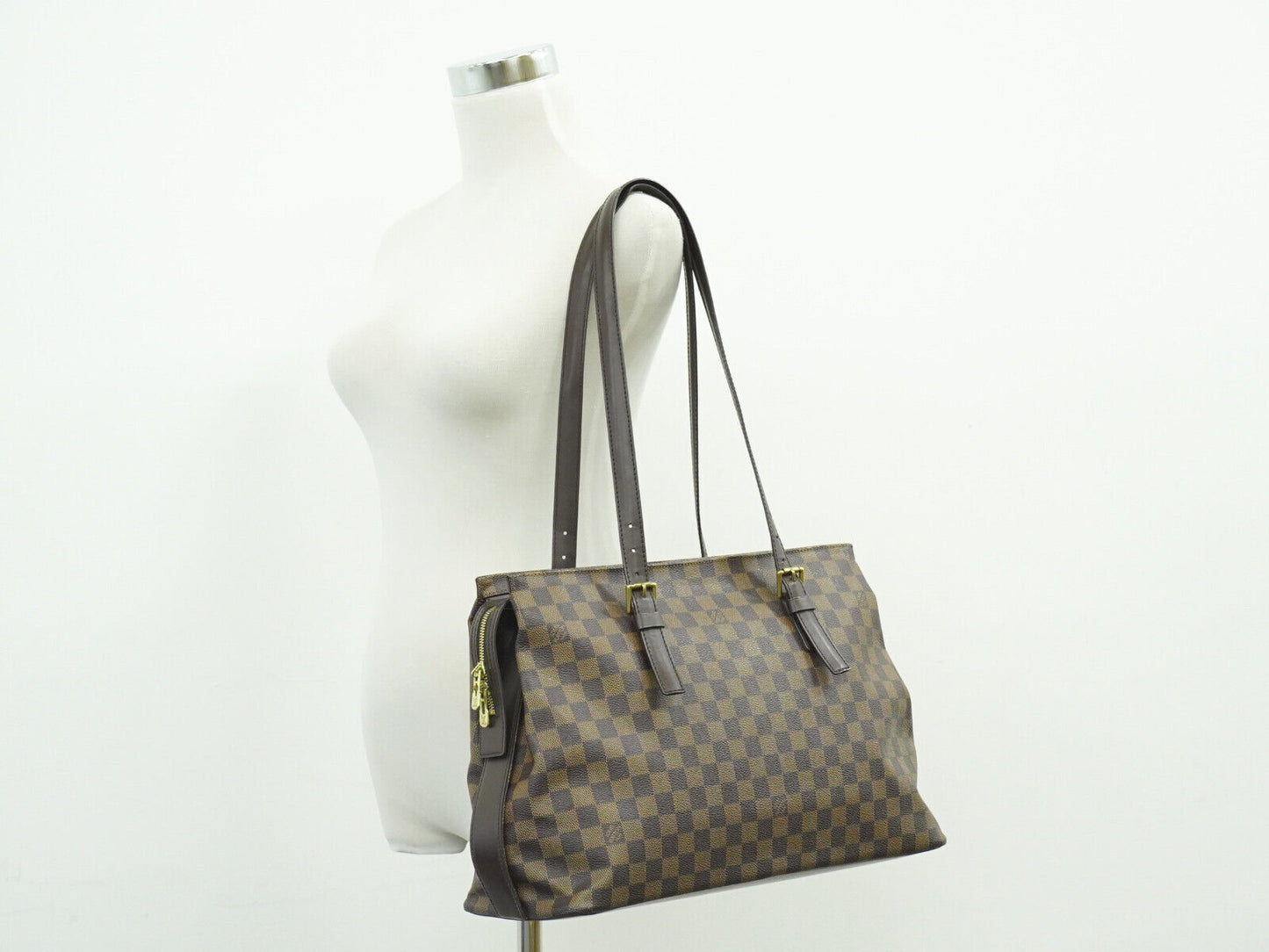 Louis Vuitton Chelsea Brown Canvas Tote Bag