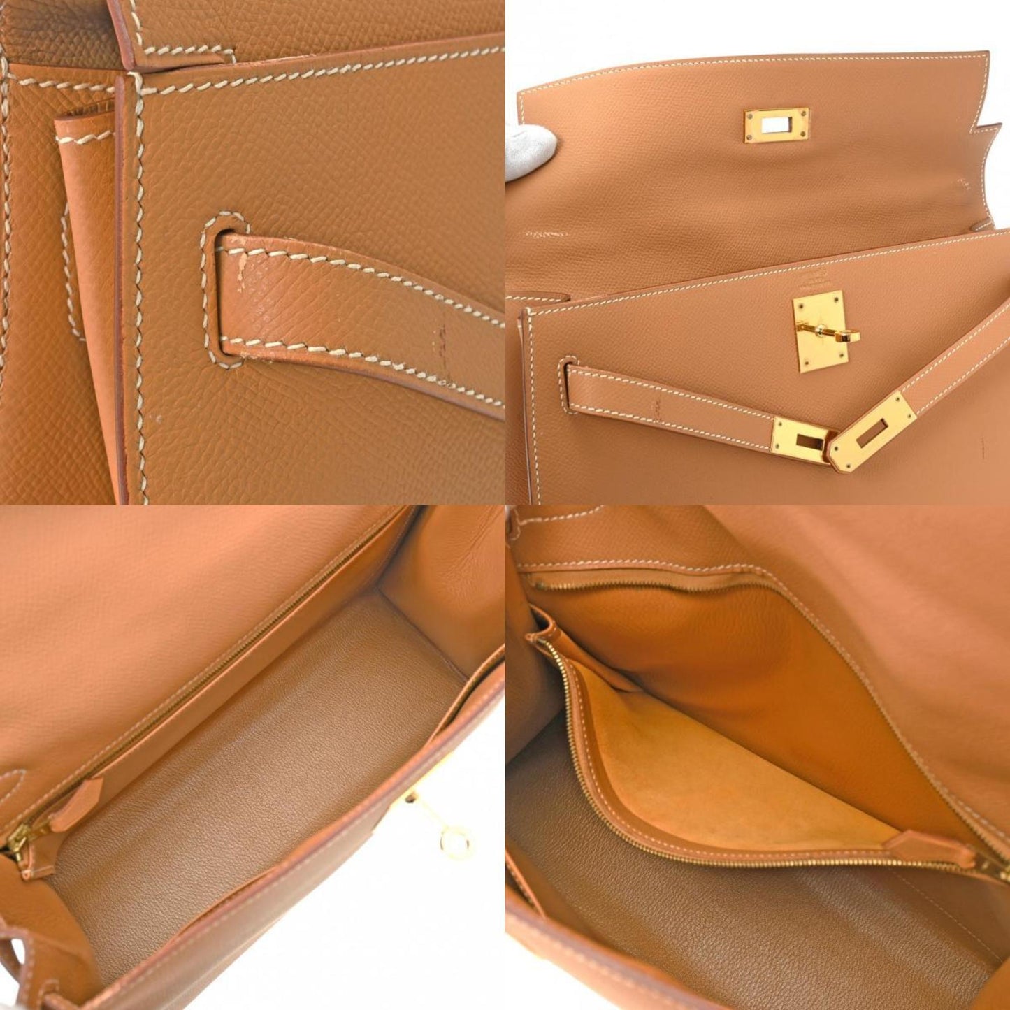 Hermès Kelly 32 Brown Leather Hand Bag