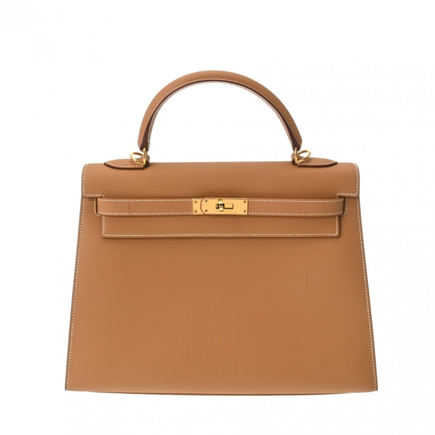 Hermès Kelly 32 Brown Leather Hand Bag