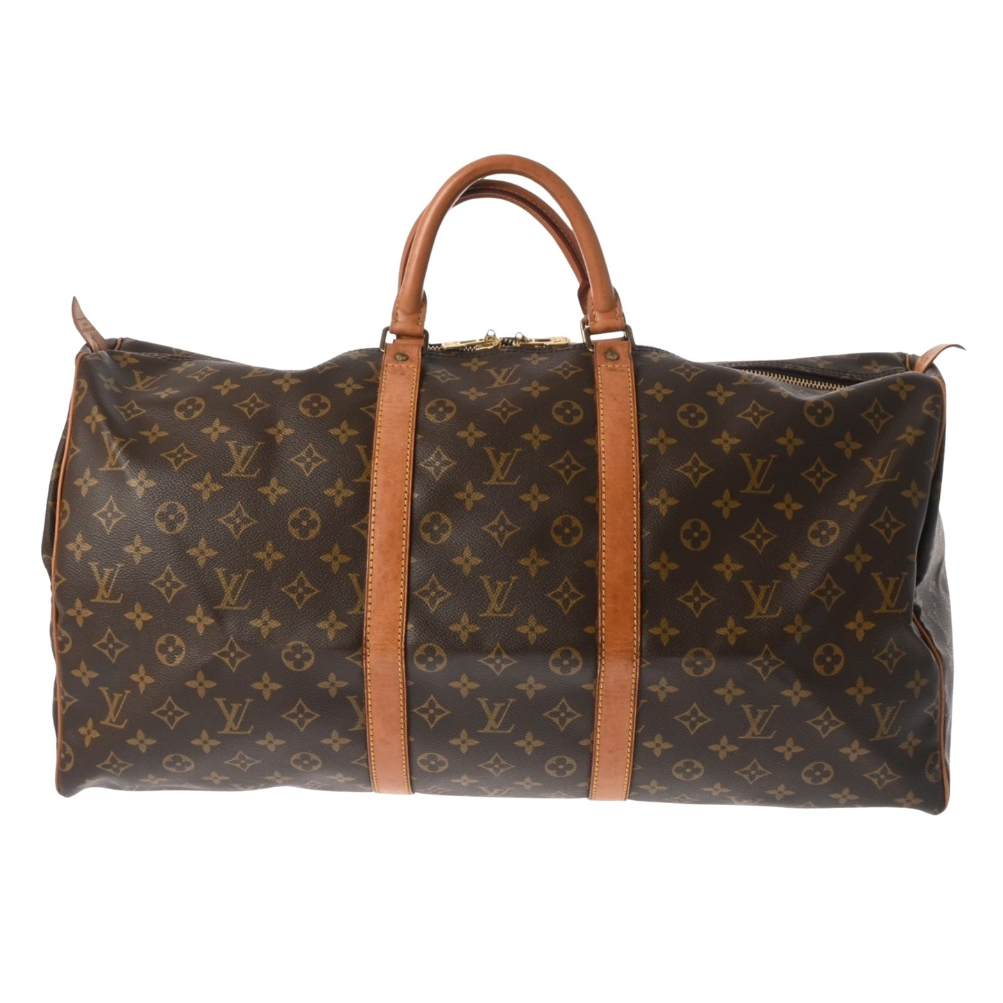 Louis Vuitton Keepall 55 Brown Canvas Travel Bag