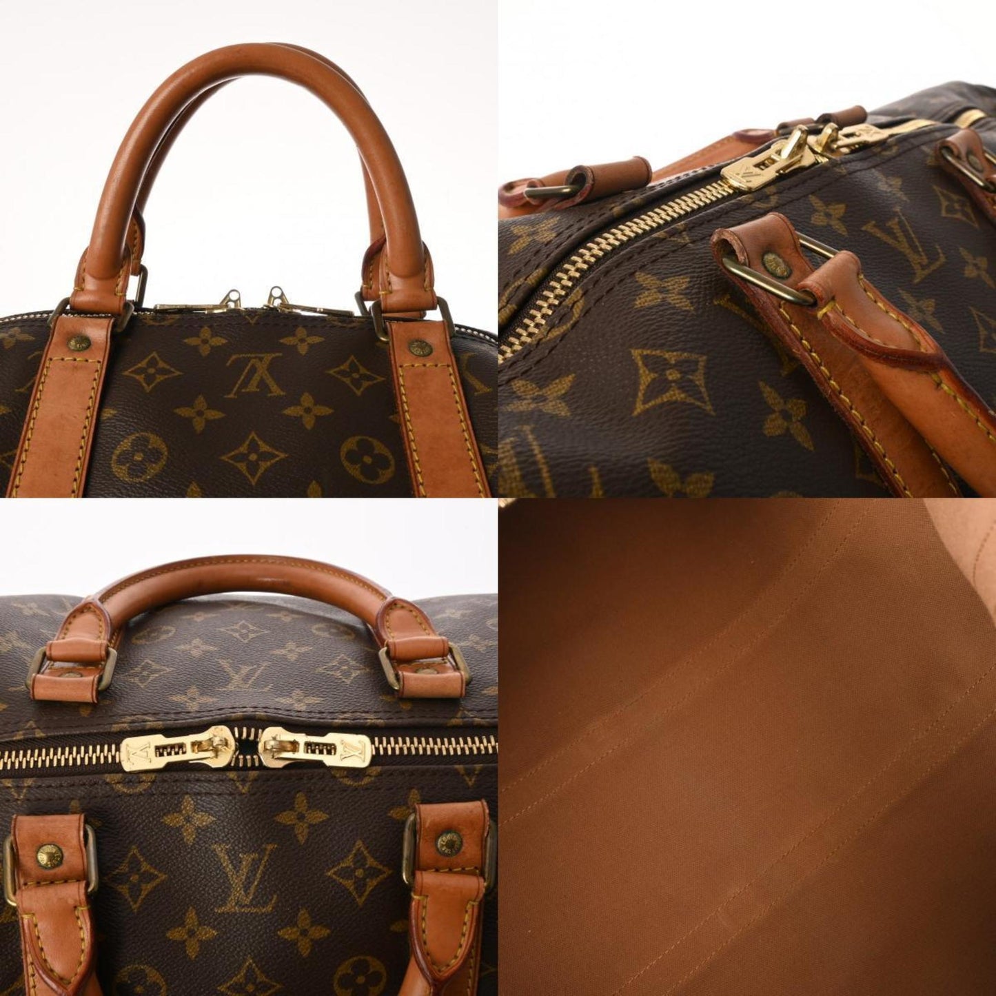 Louis Vuitton Keepall 55 Brown Canvas Travel Bag