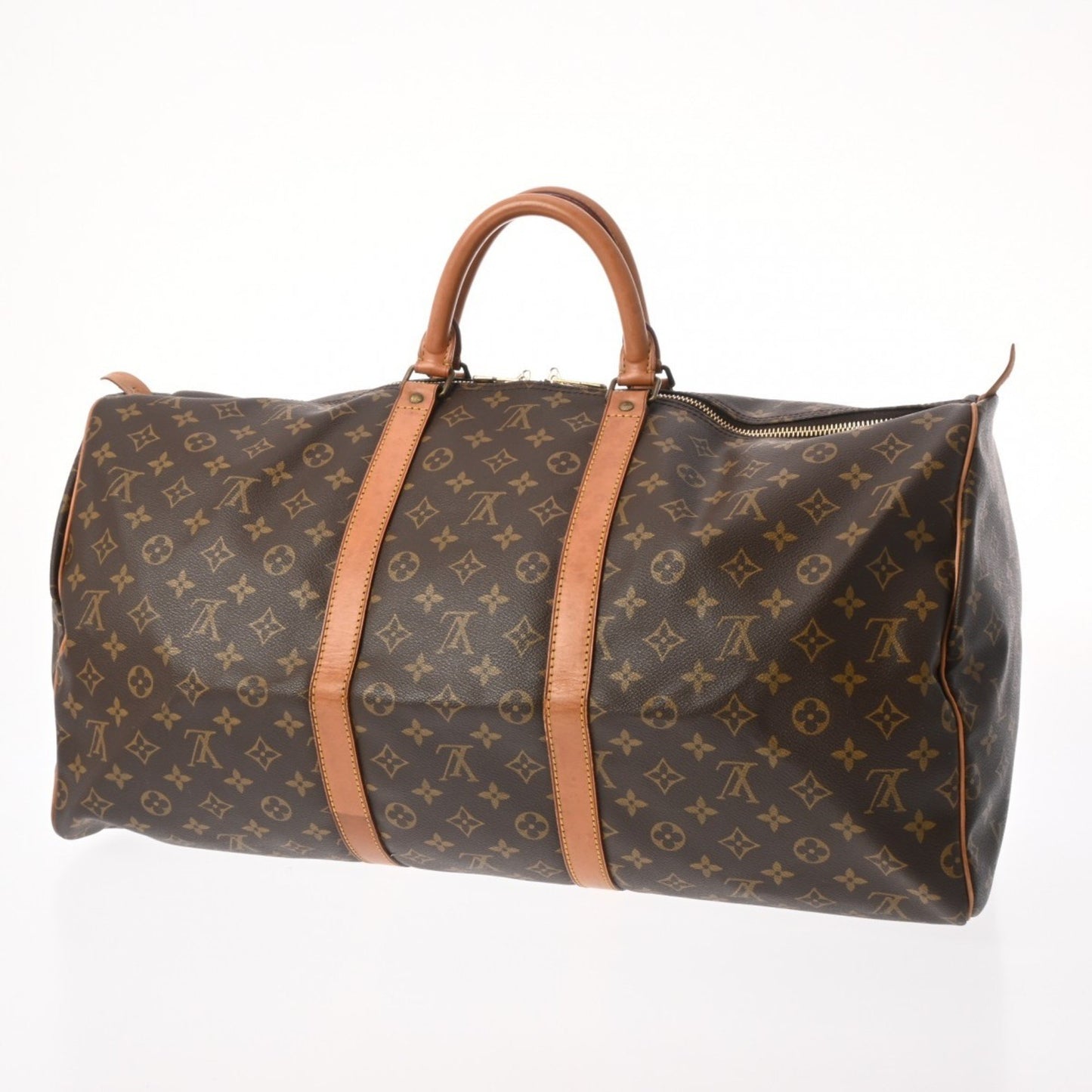 Louis Vuitton Keepall 55 Brown Canvas Travel Bag