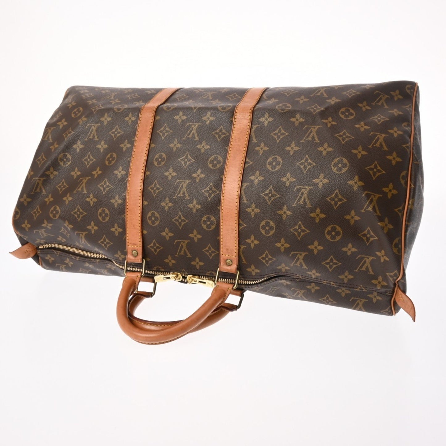 Louis Vuitton Keepall 55 Brown Canvas Travel Bag