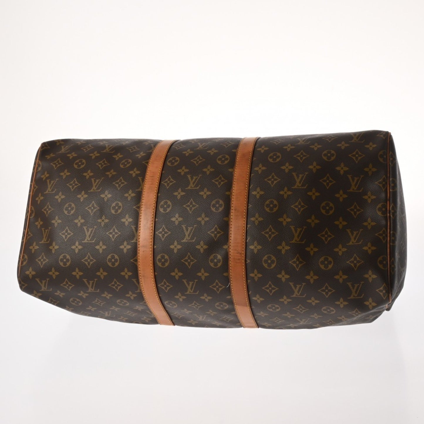 Louis Vuitton Keepall 55 Brown Canvas Travel Bag