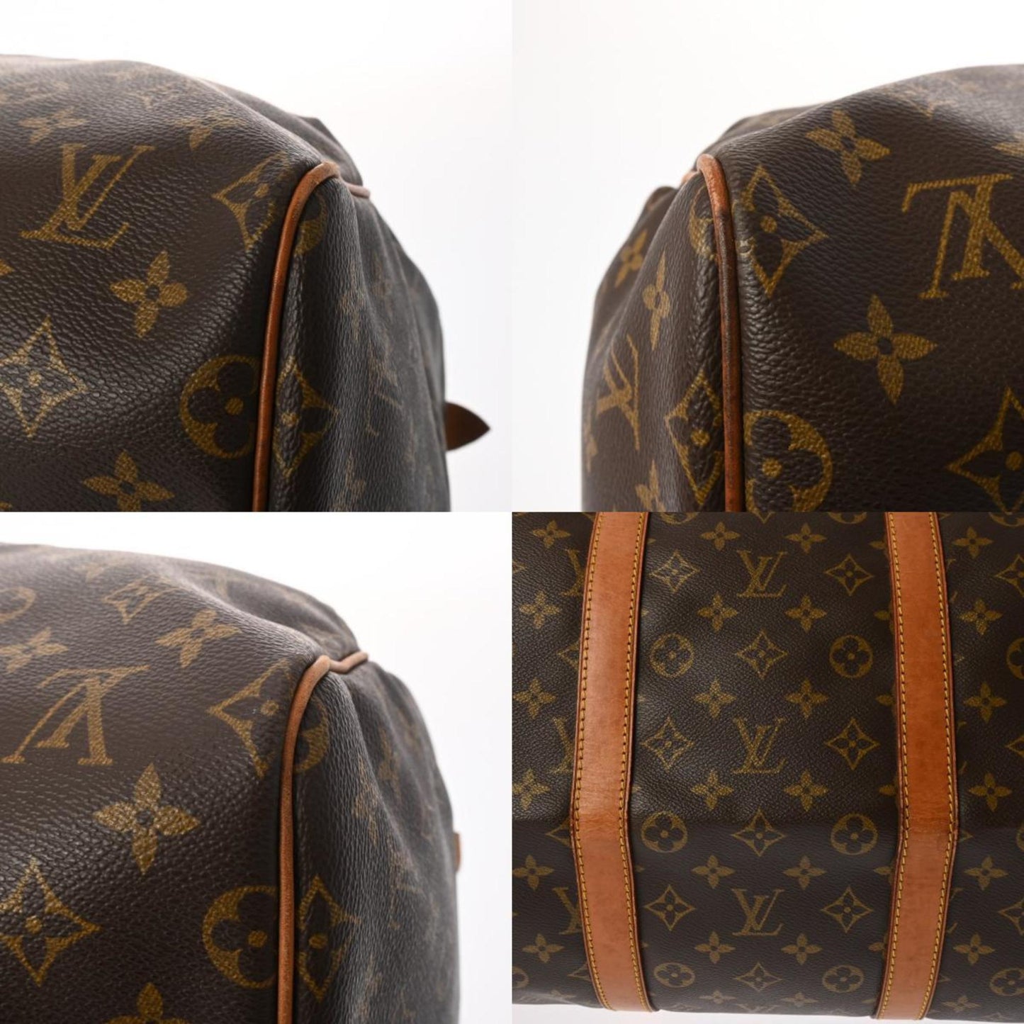 Louis Vuitton Keepall 55 Brown Canvas Travel Bag