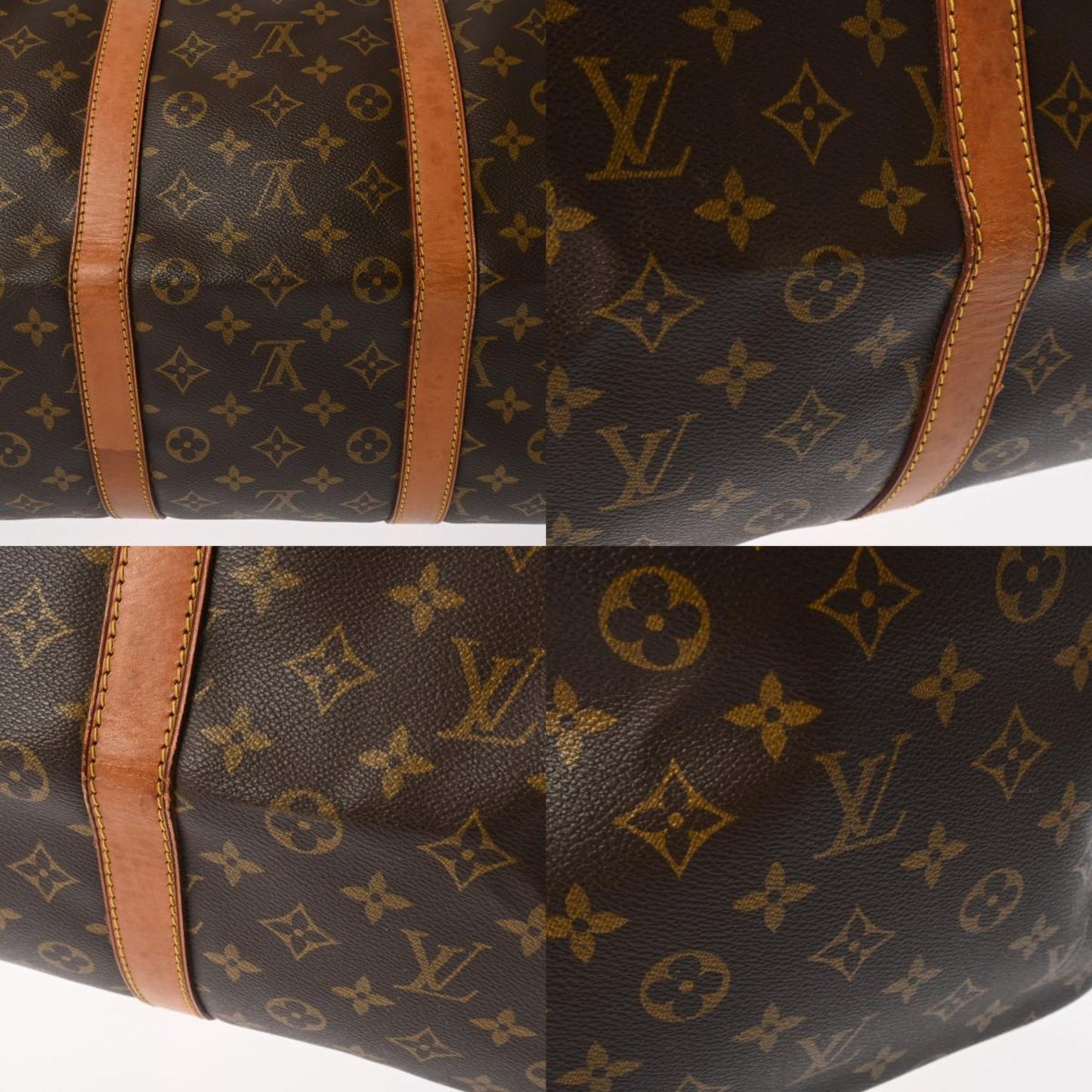 Louis Vuitton Keepall 55 Brown Canvas Travel Bag